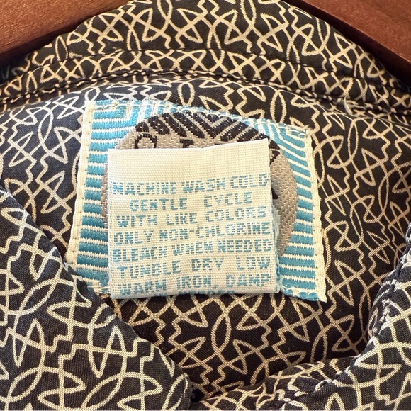 NWOT 100% Silk print short sleeve shirt, Silk Uomo by Nak, size XL - Picture 9 of 13